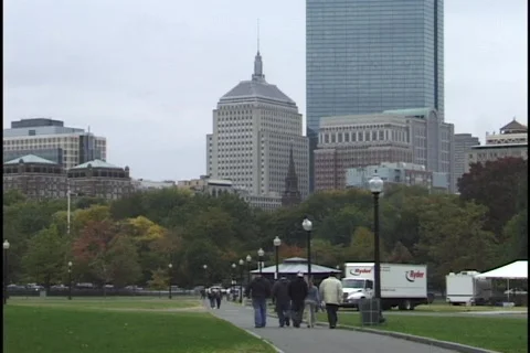 Boston Sidewalk Stock Footage 296873