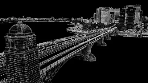 Boston - Sketch Outline Video stock 302926037