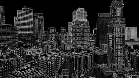 Boston - Sketch Outline Video stock 302926202