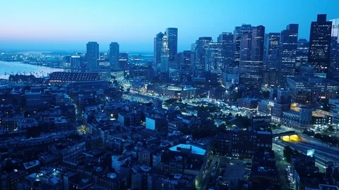 Boston Skyline at Dawn 스톡 동영상 81420890