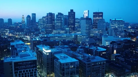 Boston Skyline at Dawn 스톡 동영상 81422911