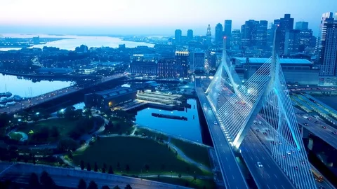 Boston Skyline at Dawn 스톡 동영상 81423345