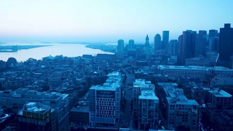 Boston Skyline at Dawn 스톡 동영상 81713286