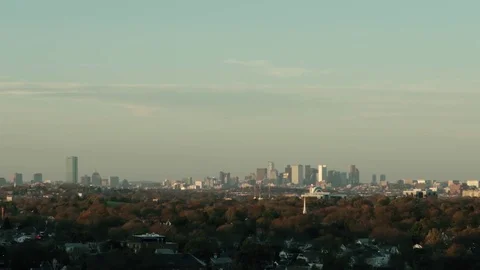 Boston Skyline From Distance Stock Footage 82705704