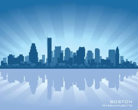 Boston skyline Stock Illustration