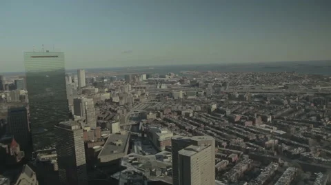 Boston Skyline Pan Right to Left Stock Footage 59762264