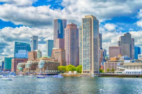 Boston skyline Stock Photos