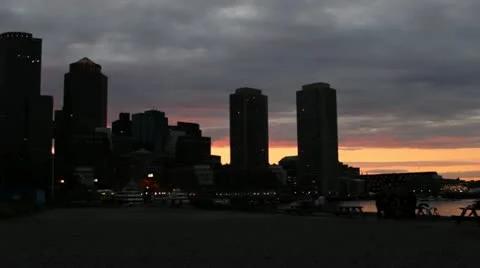 Boston Skyline Timelapse 库存影片 18009061