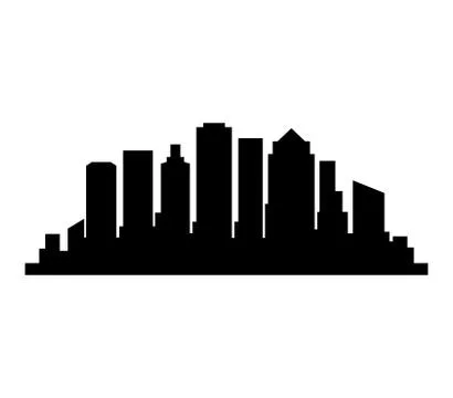 Boston skyline on white background Ilustración de archivo