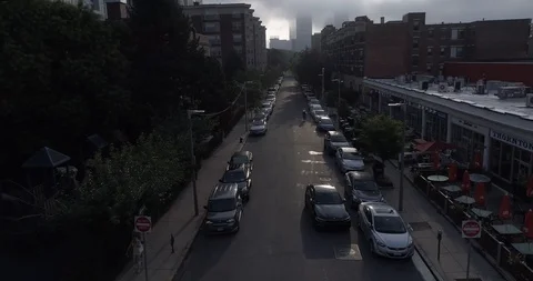 Boston Skyscrapers in Clouds Stock Footage 93266895