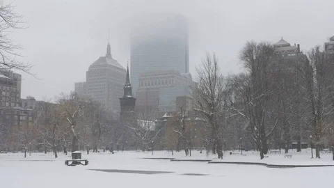 Boston Snowy Scene 動画素材 104386073