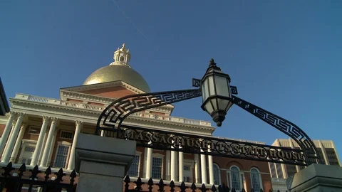 Boston State House Arch Stock Footage 106638201