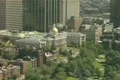 Boston State House out zoom out from high angle Footage