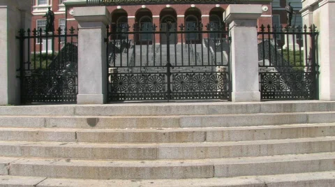 Boston State House pan up Video stock 277003