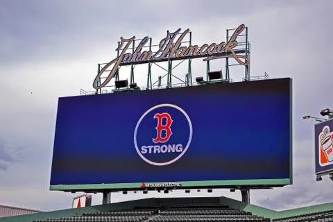 Boston strong message in fenway park, oldest professional sports venue in USA. Stock Photos
