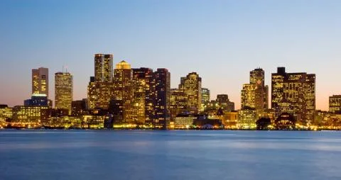 Boston sunset Stock Photos