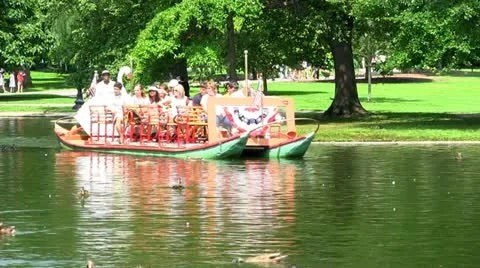 Boston swan boats; 8 HD 1080 24p Stock Footage