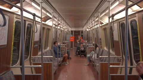 Boston T Train - De-focused Stock Footage 135272911