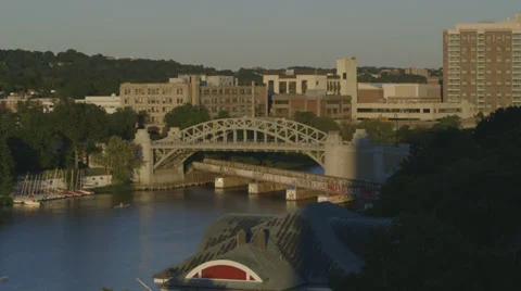 Boston University Bridge Stock Footage 36875886