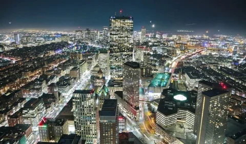 Boston usa panorama Stock Footage 72356208