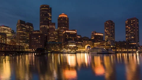 Boston Waterfront view Stock Footage 170695944