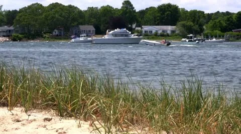 Boston whaler on Cape Cod Stock Footage 12202220