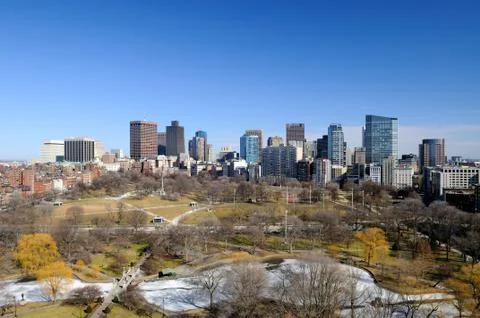 Boston In The Winter Stock Photos