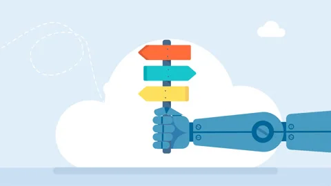 Bot with AI give decision, choose alternative pathway, choice, deciding Vídeos de archivo 331077939