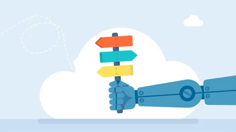 Bot with AI give decision, choose alternative pathway, choice, deciding Stock-Footage 332866847