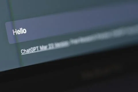 Bot ChatGPT text bar Stock Photos