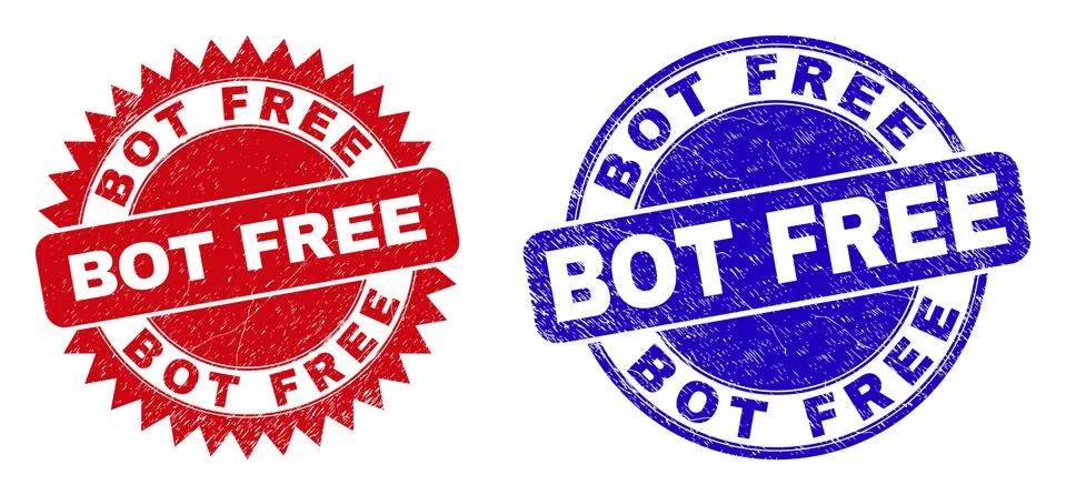 BOT FREE Round and Rosette Stamps with Unclean Style Stockillustratie