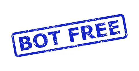 BOT FREE Seal with Unclean Surface and Rounded Rect Frame Stock Illustration