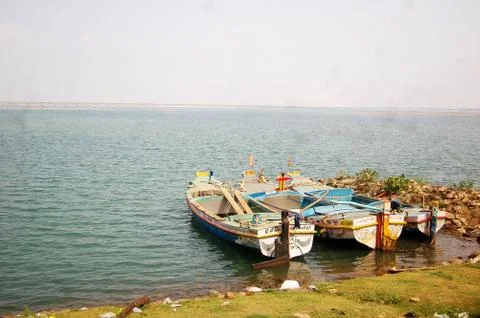 Bot in godavari Stock Photos