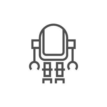 Bot icon. Chatbot icon concept. Vector modern line character illustration iso Stock Illustration