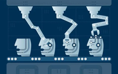 Bot production automated process. Stock-Illustration