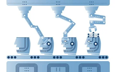 Bot production automated process. Stock-Illustration