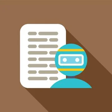 Bot reading text file, modern artificial intelligence technology Stockillustratie