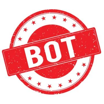 BOT stamp sign red Stock Illustration