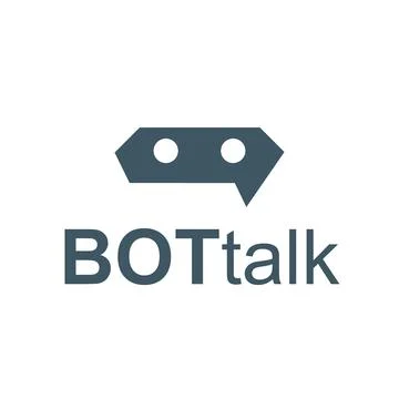 Bot talk robot logo design Stock Illustration