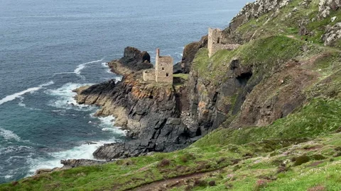 Botallack tin mines in Cornwall, UK Stock Footage 241351170