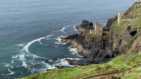 Botallack tin mines in Cornwall, UK Stock Footage 241351261