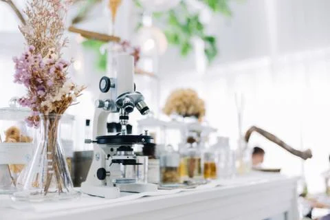 Botanic cafe design Stockfoto's