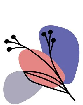 Botanic line art. Stock Illustration