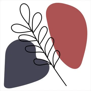 Botanic line art. Illustrazione stock