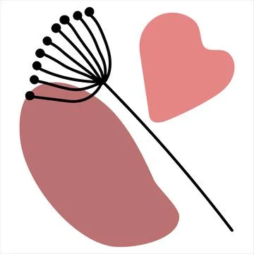 Botanic line art. Stock Illustration