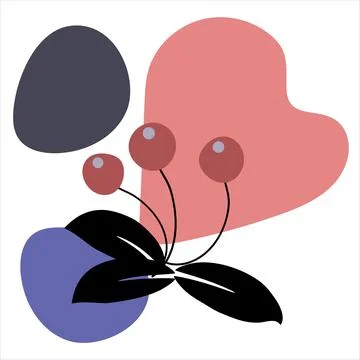 Botanic line art. Stock Illustration