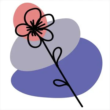 Botanic line art. Illustrazione stock