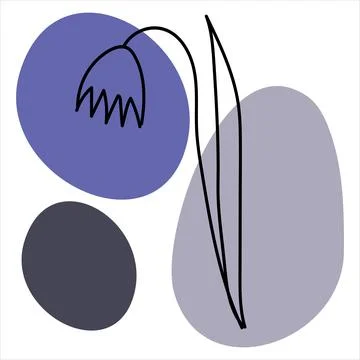 Botanic line art. Stock Illustration