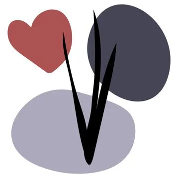 Botanic line art. Illustrazione stock