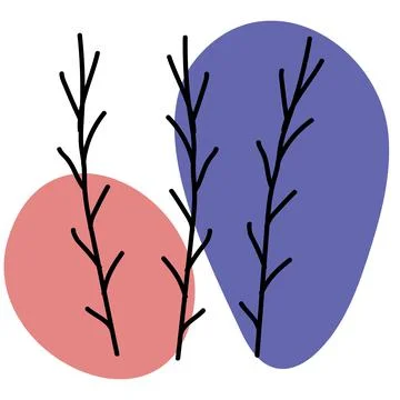 Botanic line art. Stock Illustration